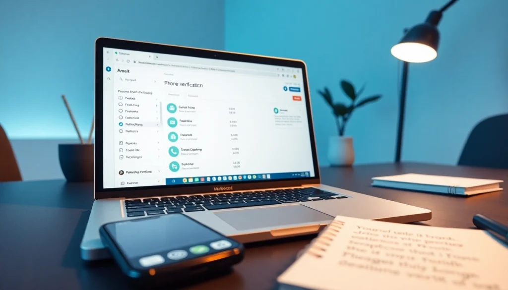 vérification en ligne du numéro de téléphone avec un tableau de bord sur un ordinateur portable et un smartphone.