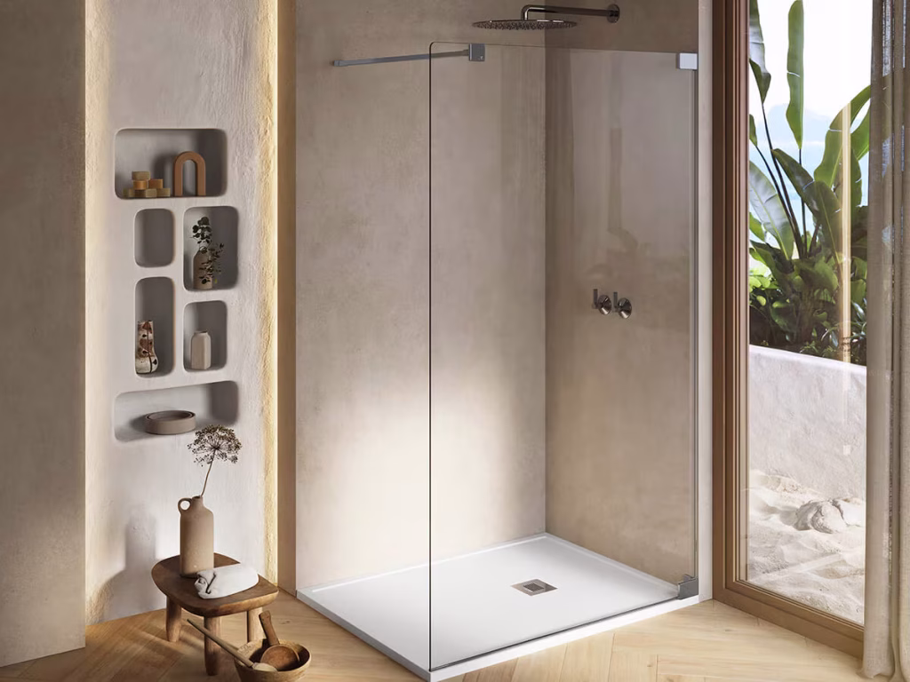 Frameless-walk-in-shower-screen-by-Porcelanosa