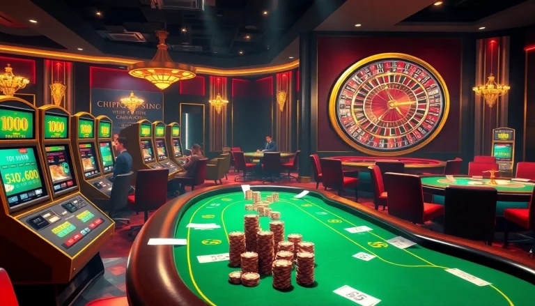 Experience the excitement of meilleur casino en ligne crypto with vibrant gaming tables and thrilling visuals.